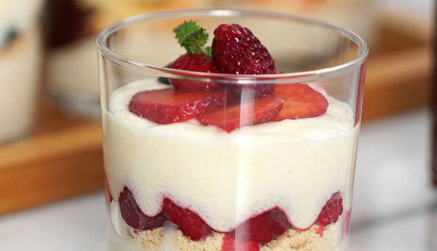 四果木兰花甜点